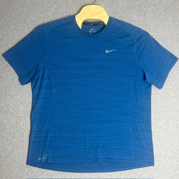 Nike Men's Running Dri-FIT Blue Activewear T-Shirt Size XXL - Picture 1 of 6